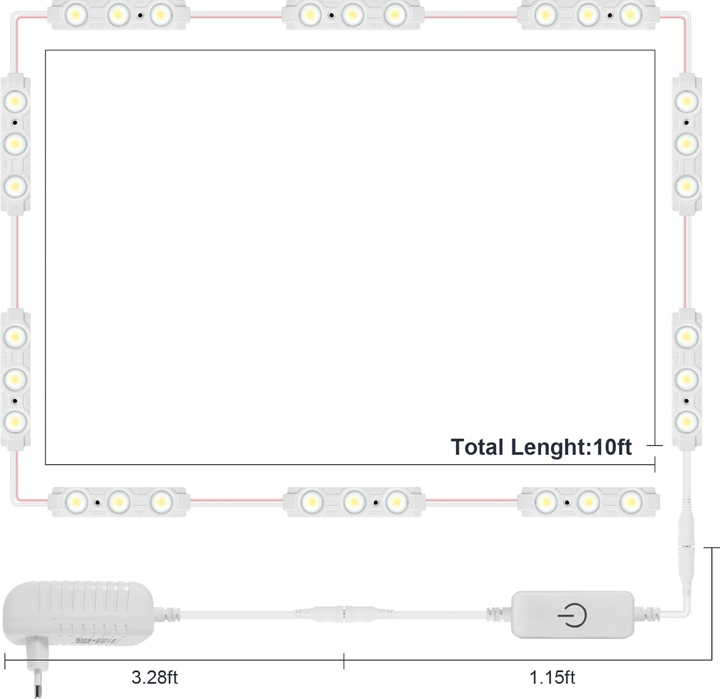 Luces LED de espejo 14 modulos