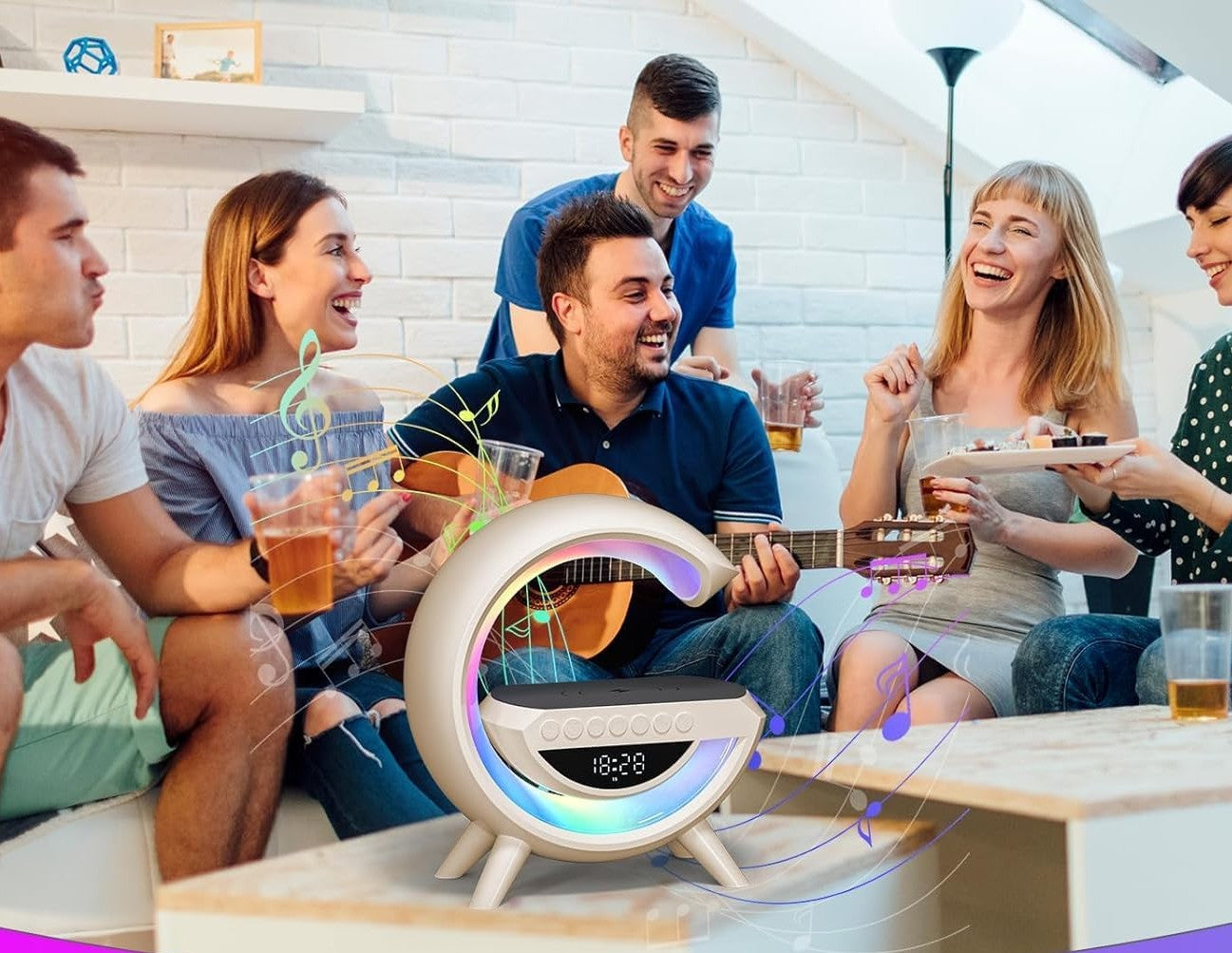 Altavoz Bluetooth G 3 en 1 + Cargador inalámbrico + Lámpara Led