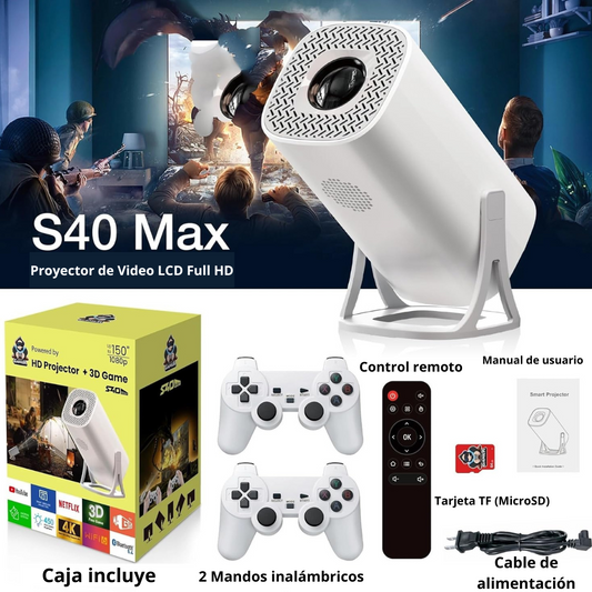 Proyector HD con videojuegos + 2 Mandos