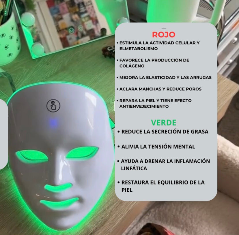 Mascarilla LED de terapia