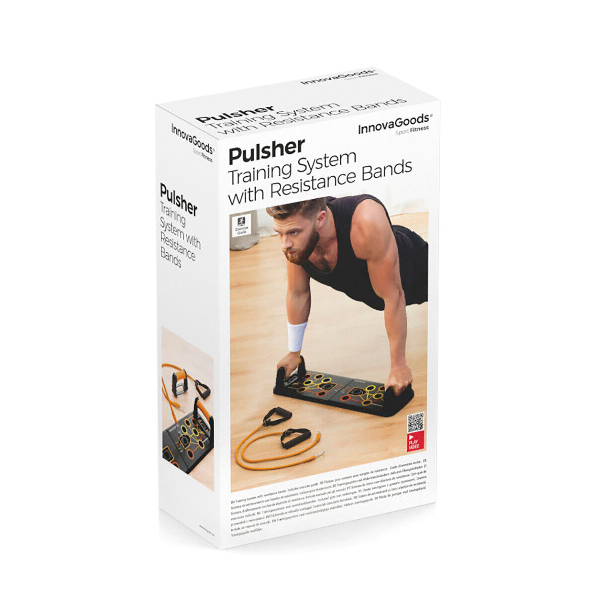 Tabla de Flexiones Push-Up con Bandas de Resistencia y Guía de Ejercicios Pulsher InnovaGoods