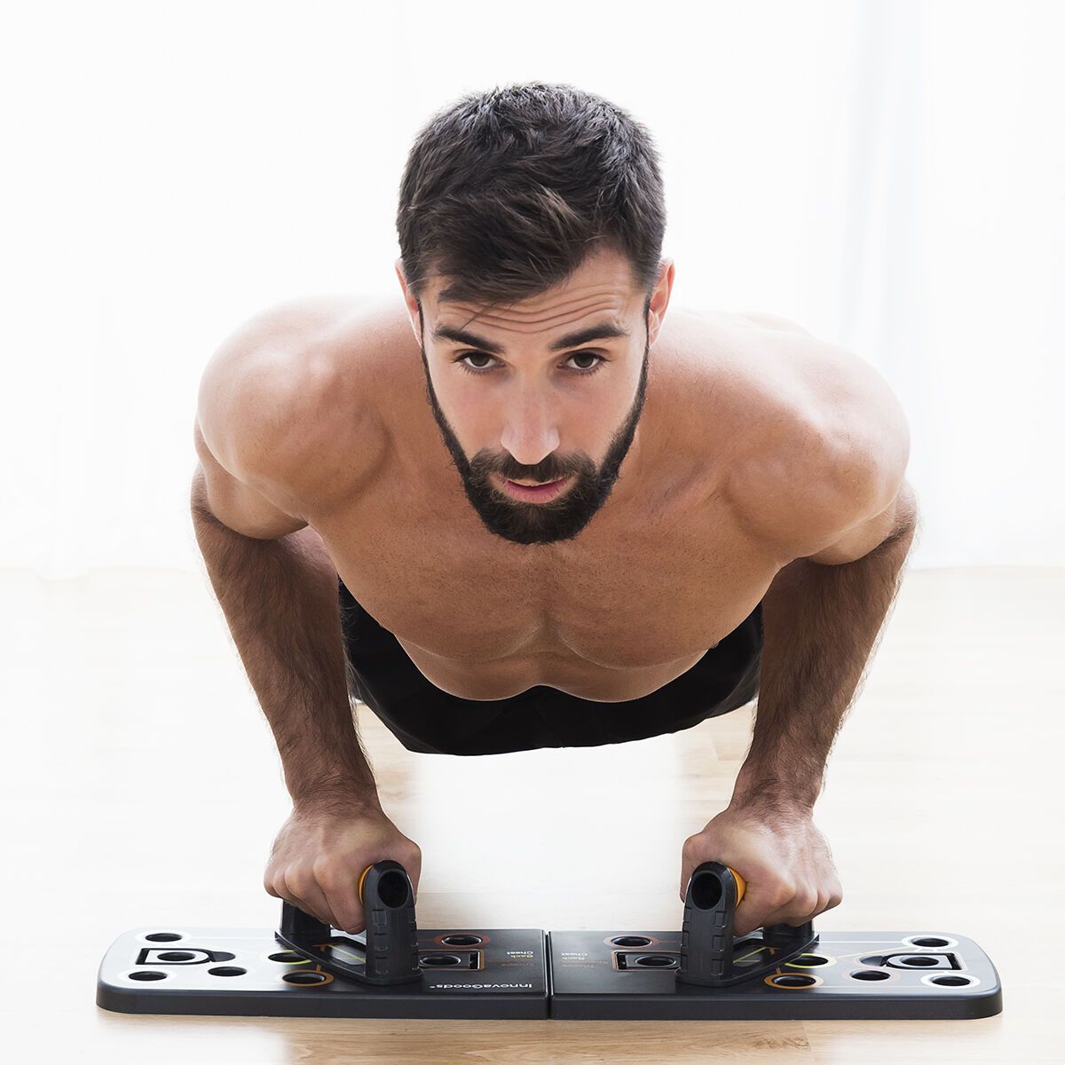 Tabla de Flexiones Push-Up con Bandas de Resistencia y Guía de Ejercicios Pulsher InnovaGoods